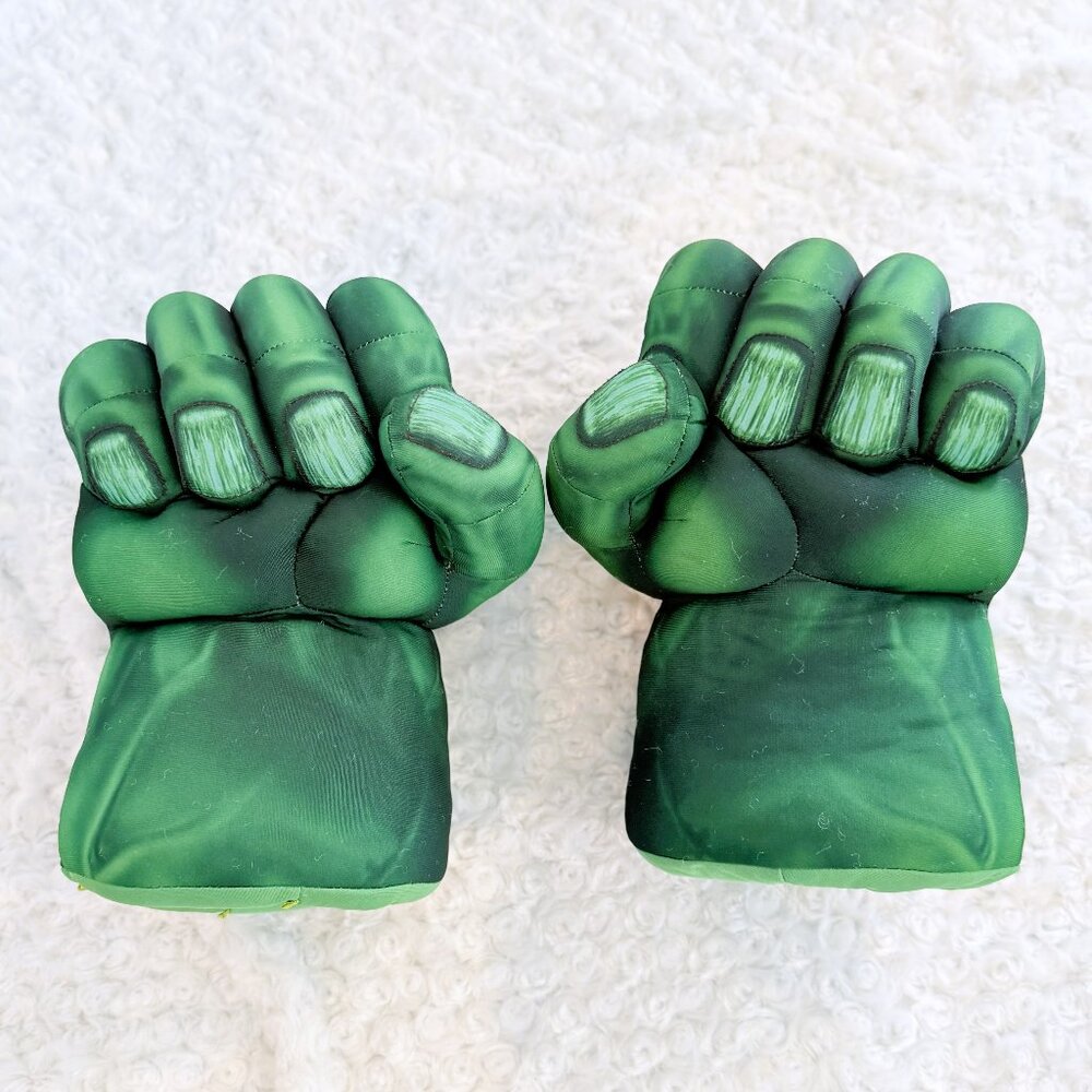 Green superhero Gloves Cosplay Costume Smash Hands Big Soft Plush Hero Fists